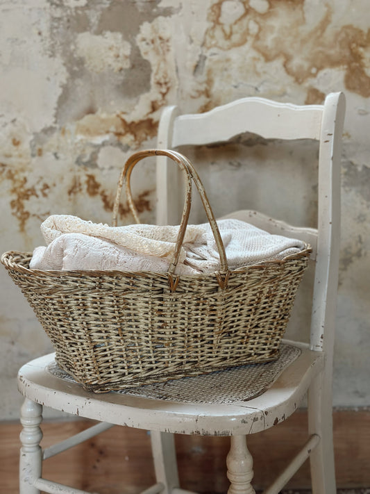 Wicker Market Gathering Basket