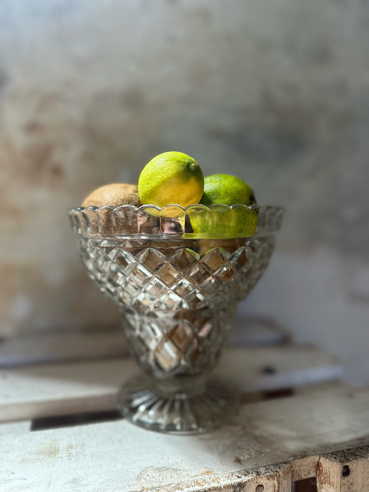 Wexford Pattern Pressed Glass Bowl/Vase