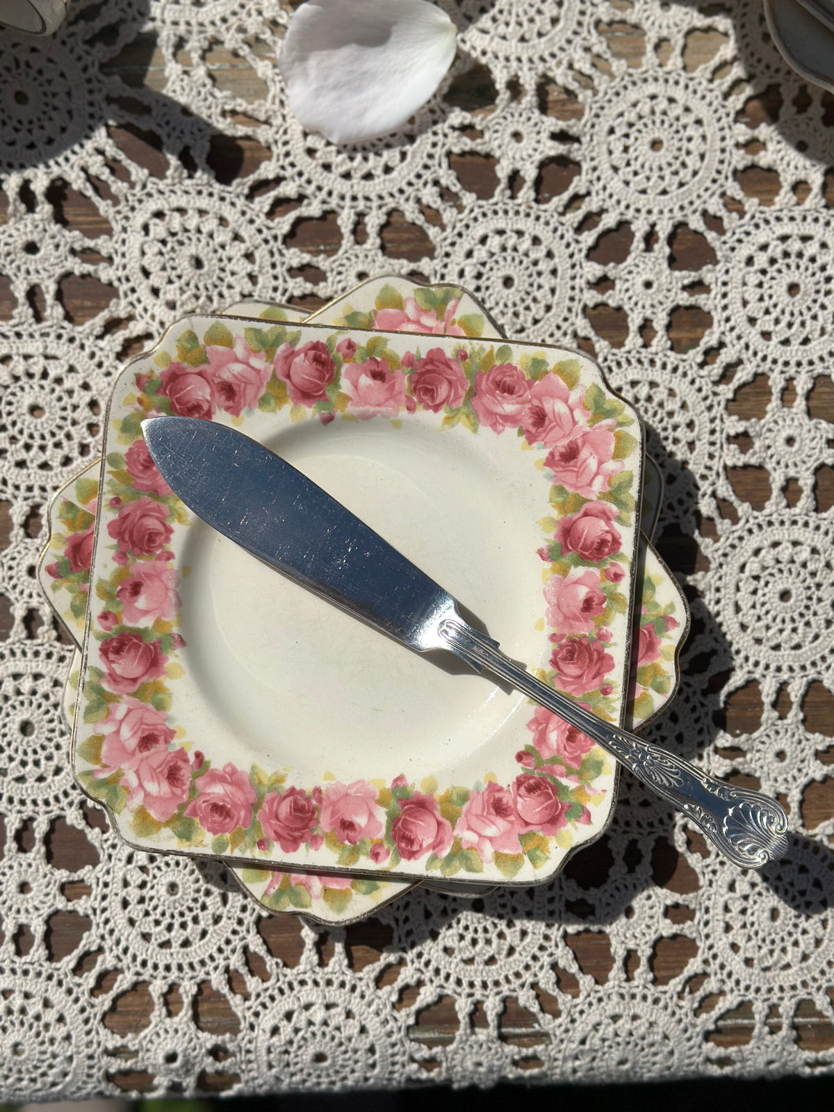 1930’s Royal Doulton Raby Rose Square Side Plate