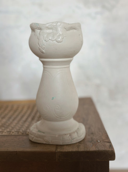 Matte Cream Ceramic Baluster Vase