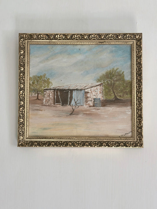 Australian Outback Landscape Painting – Signed V. Ingerson – Framed 