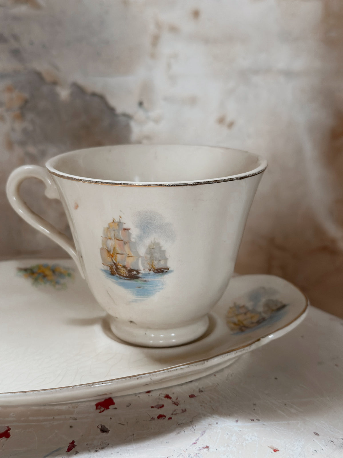 Tennis set - J & G Meakin “Sunshine” ware snack plate and cup