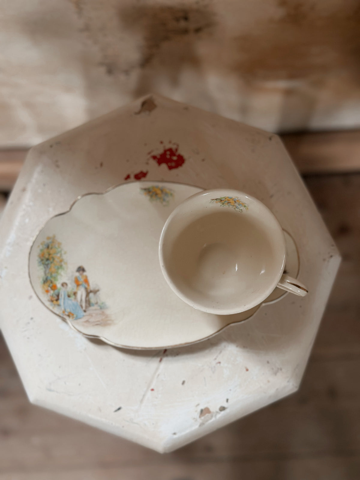 Tennis set - J & G Meakin “Sunshine” ware snack plate and cup