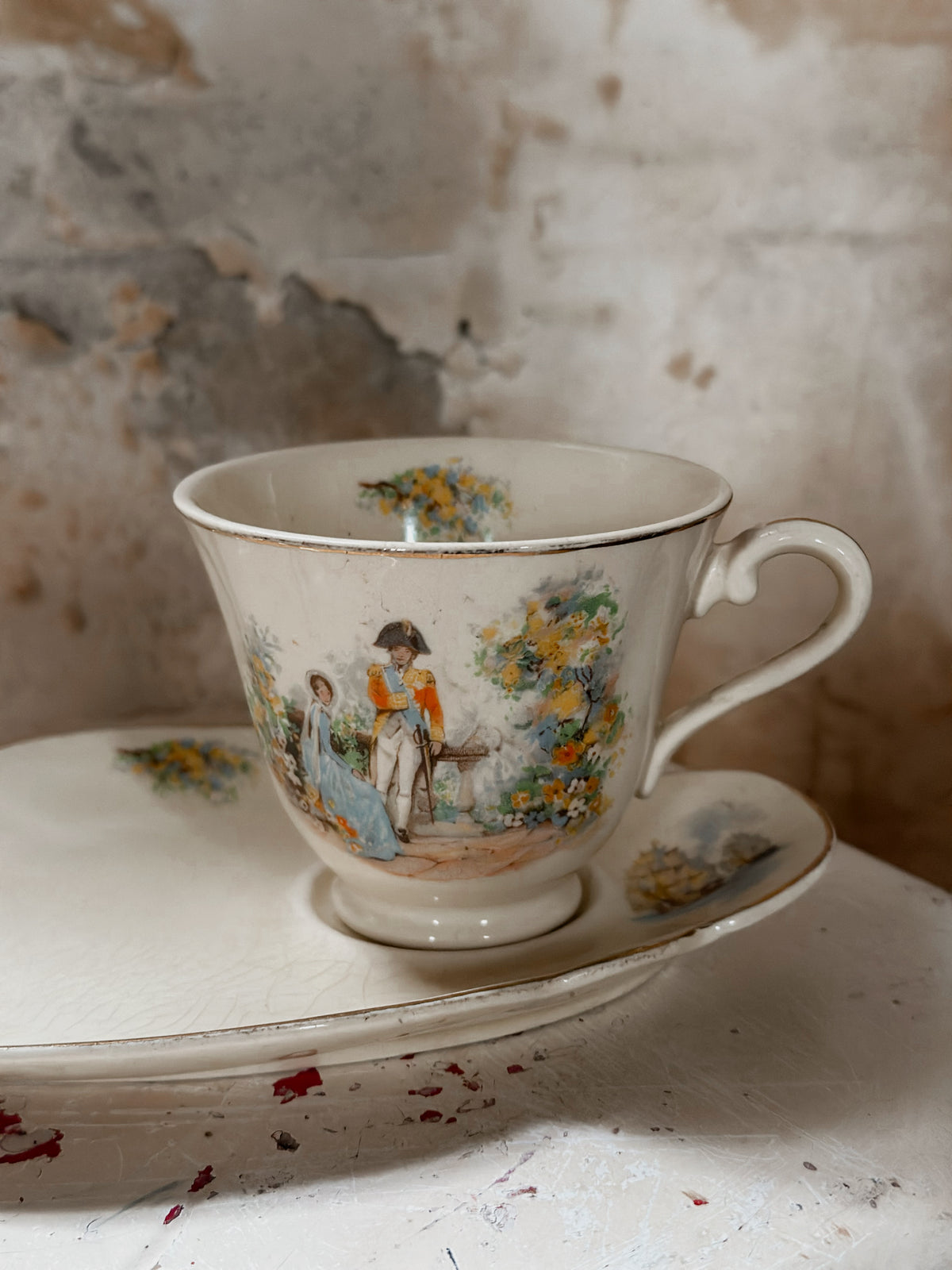 Tennis set - J & G Meakin “Sunshine” ware snack plate and cup