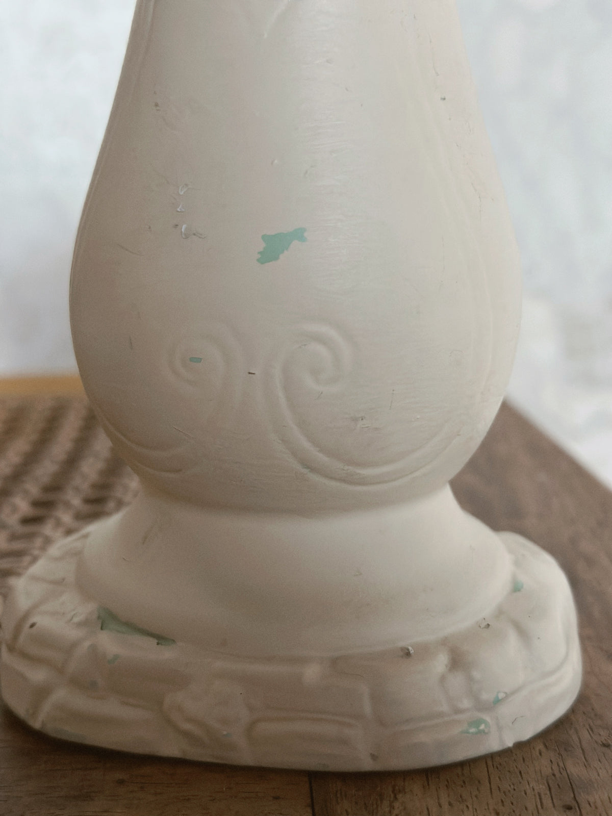 Matte Cream Ceramic Baluster Vase