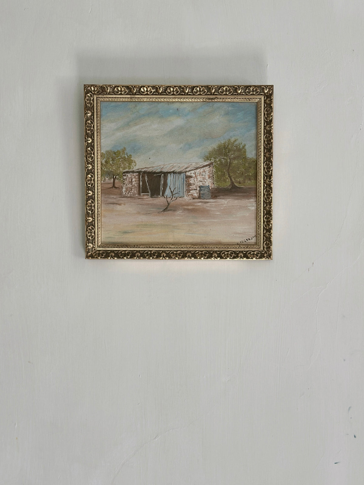 Australian Outback Landscape Painting – Signed V. Ingerson – Framed 