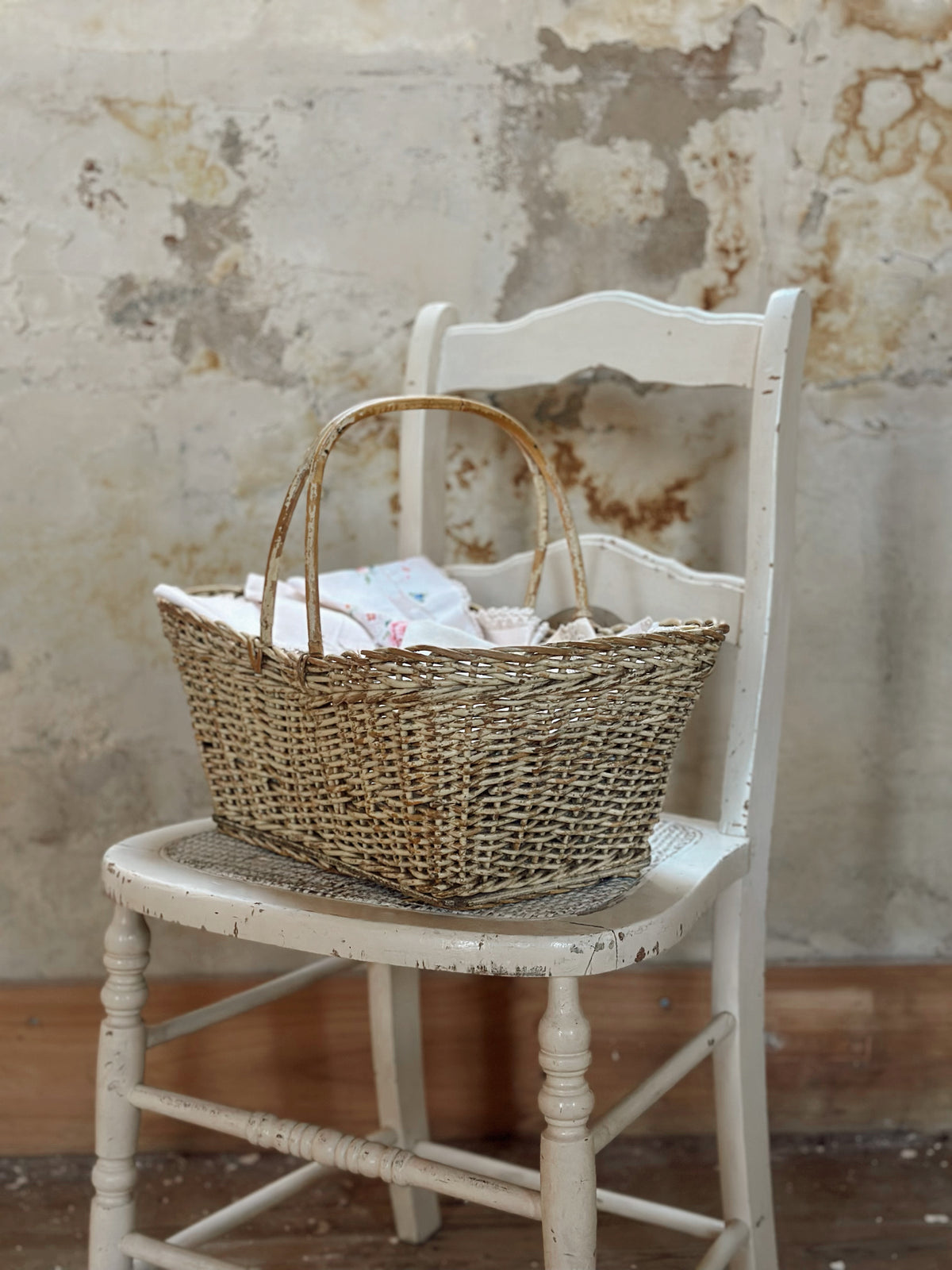 Wicker Market Gathering Basket